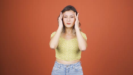 Young-woman-with-migraine-is-experiencing-pain.